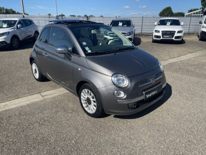 Fiat 500 1.2 69ch 4cv Club Clim Toit Ouvrant 75,000Kms Crit'air 1 GRIS F - 2