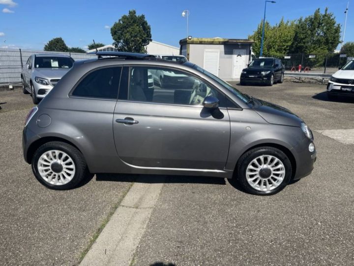 Fiat 500 1.2 69ch 4cv Club Clim Toit Ouvrant 75,000Kms Crit'air 1 GRIS F - 8