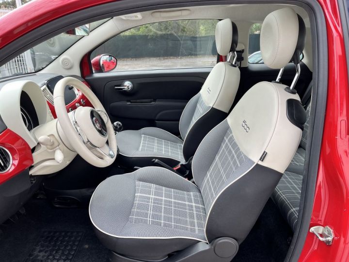 Fiat 500 1.2 8V 69CH ECO PACK LOUNGE Rouge - 7