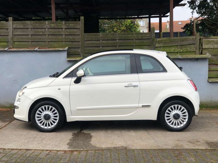 Fiat 500 1.2i Lounge Blanc Métallisé - 2