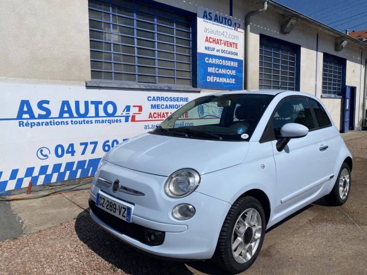 Fiat 500 1.4 16v 100ch Lounge BLEU CLAIR - 1