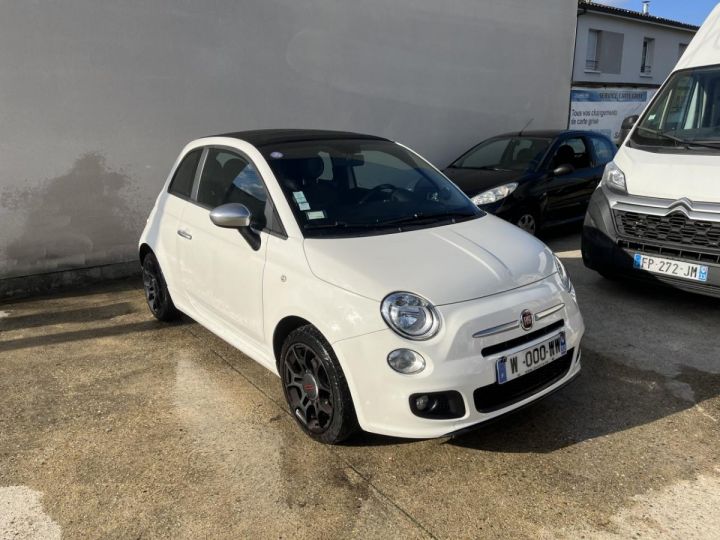 Fiat 500 Cabriolet 1.2i - 69 C CABRIOLET S PHASE 1 Blanc nacré - 2