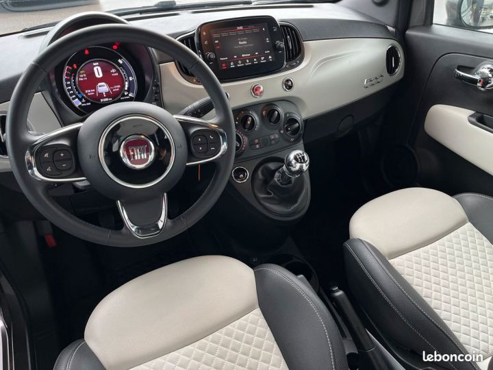 Fiat 500 Star 69 ch Garantie 6 ans Toit Pano Clim Cuir Régulateur Radars Entretien exclusif 249-mois Gris - 3