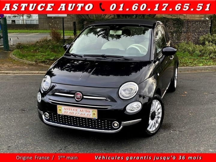 Fiat 500C 1.2 8V 69CH ECO PACK LOUNGE Noir - 1