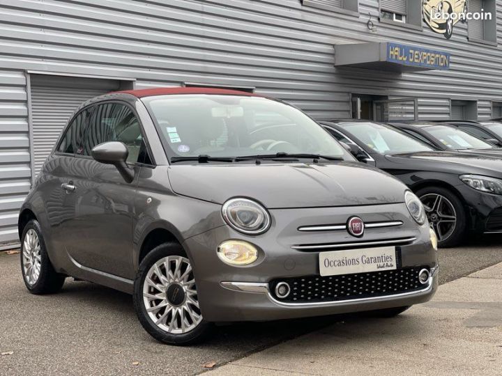 Fiat 500C 1.2 8v 70ch Lounge Cabriolet Gris - 1