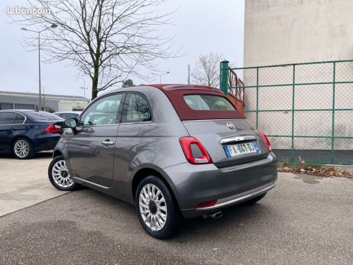 Fiat 500C 1.2 8v 70ch Lounge Cabriolet Gris - 3