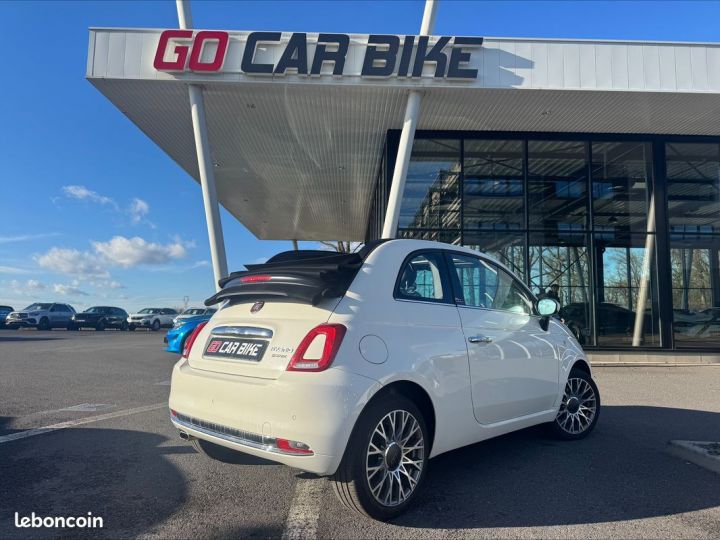 Fiat 500C 500 Cabriolet 70 ch Star Garantie 6 ans Entretiens Complets GPS Regulateur Climatisation 16P 249-mois Blanc - 3