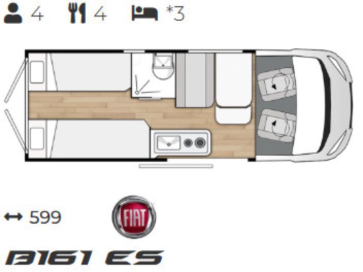 Fiat Professional Ducato FOURGON AMENAGE BENIMAR BENIVAN B 161 2.2L 140 ch 1° MAIN FR BLANC - 12