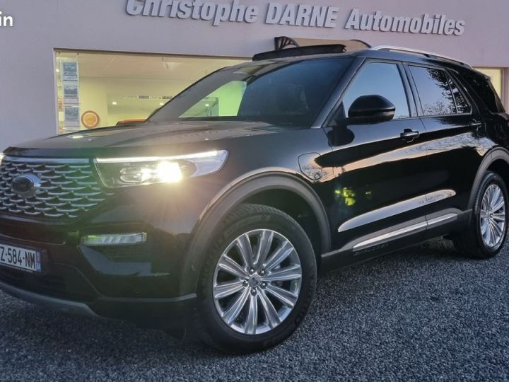 Ford Explorer 3.0 Ecoboost 457 PHEV platinium 1ère main Noir - 1