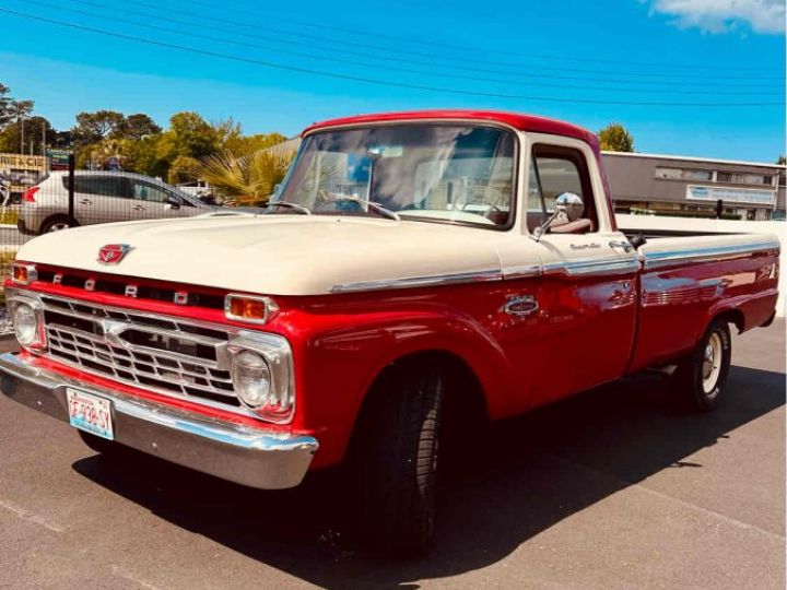 Ford F100 352 CI 5.8L V8 CUSTOM CAB Rouge Nacré - 2