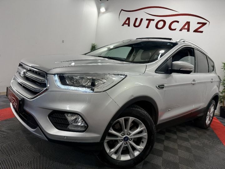 Ford Kuga 2.0 TDCi 150 4x4 Powershift Titanium Business +CAMERA+TOIT OUVRANT Gris Clair - 2