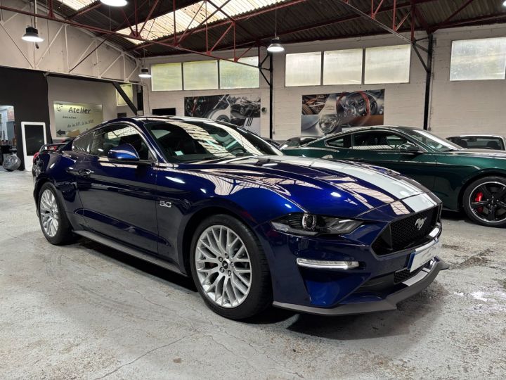 Ford Mustang FORD MUSTANG VI (2) FASTBACK 5.0 V8 GT BVA10 Bleu Kona - 12