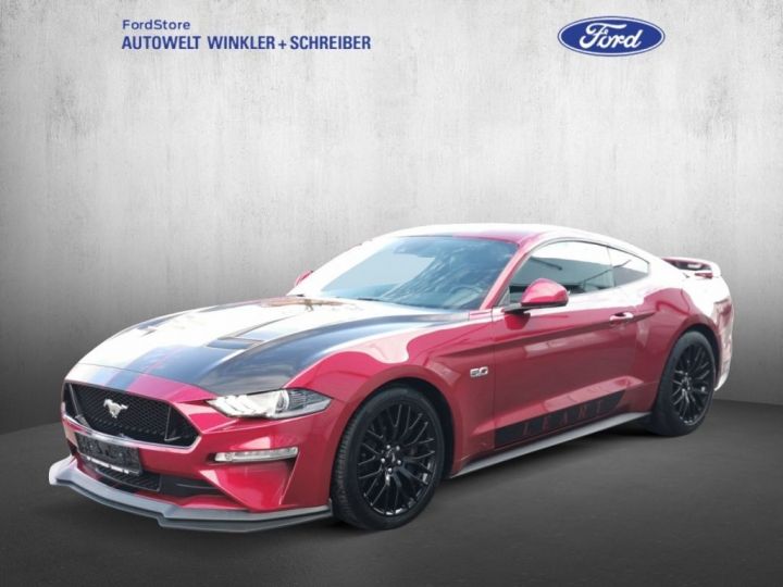 Ford Mustang GT 5.0 450 BVA10 Magneride Caméra Garantie 12 mois Rouge - 1