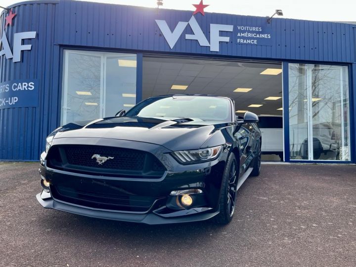 Ford Mustang GT 5.0 V8 421ch Cabriolet Noir Vendu - 1