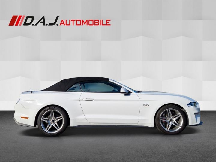 Ford Mustang GT Cabrio Phase 2 450 BVA10 1èreM  Premium-Paket Garantie Ford jusqu'au 01.2025 Blanche - 7