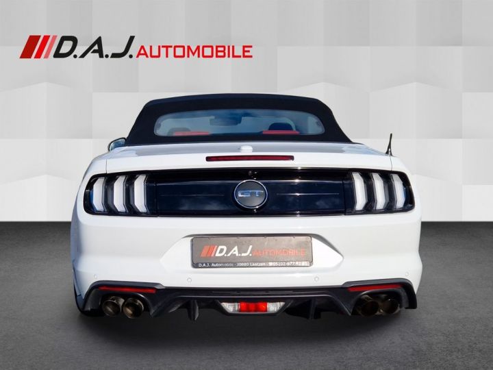 Ford Mustang GT Cabrio Phase 2 450 BVA10 1èreM  Premium-Paket Garantie Ford jusqu'au 01.2025 Blanche - 9