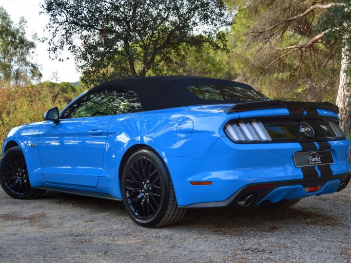 Ford Mustang RARE FORD MUSTANG VI GT CABRIOLET 5.0 V8 421ch BOITE MANUELLE FULL OPTIONS SERIE LIMITEE BLUE EDITION Blue Grabber - 18