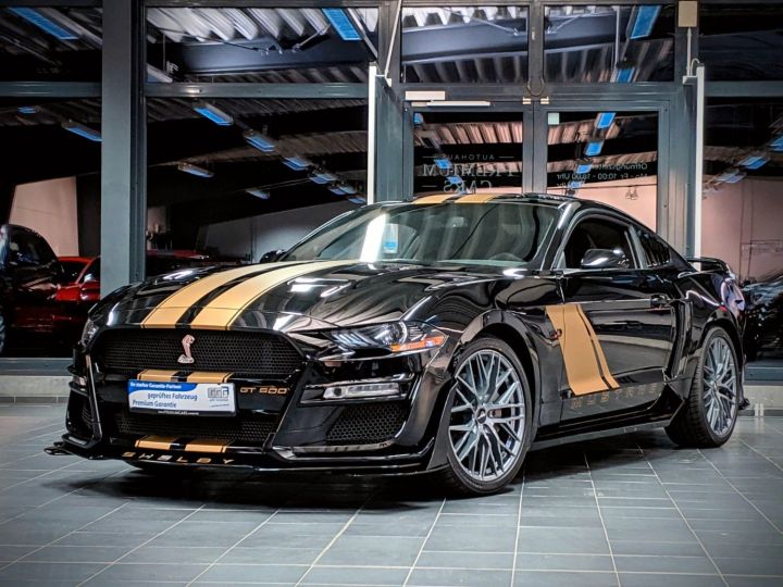 Ford Mustang Shelby GT500 Look 460ch FULL SHADOW BLACK HOMOLOGATION COMPRISE PREMIERE MAIN Noir / Or - 1