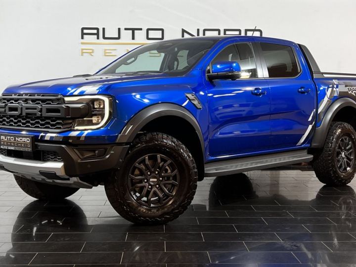 Ford Ranger Raptor V6 3.0 T 292 BVA10 1èreM Attelage  ZERO Malus Garantie Ford Jusqu'à 02/2025 Reconductible TVA Récup. Bleu - 2