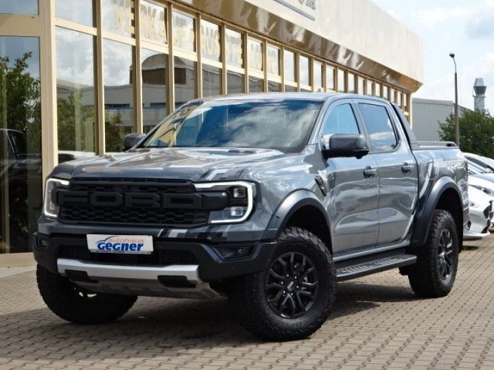 Ford Ranger V6 3.0 L Turbo Raptor 292 Ch BVA 4WD 1ère M 360° Cuir ZERO Malus Avec TVA Récup. Garantie Ford 03/2025 Reconductible Gris Conquer - 1