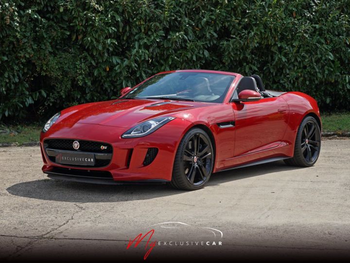 Jaguar F-Type Cabriolet V8 S 495 Ch - 920 €/mois - Caméra, Meridian Surround 770 W, Sièges Chauffants, Accès Sans Clé, ... - Etat EXCEPTIONNEL - Gar. 12 Mois Italian Racing Red Métallisé - 1