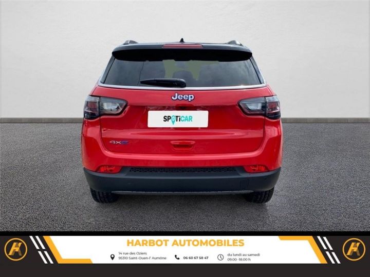 Jeep Compass ii 1.3 phev t4 190 ch 4xe eawd limited Colorado Red avec toit noir - 5