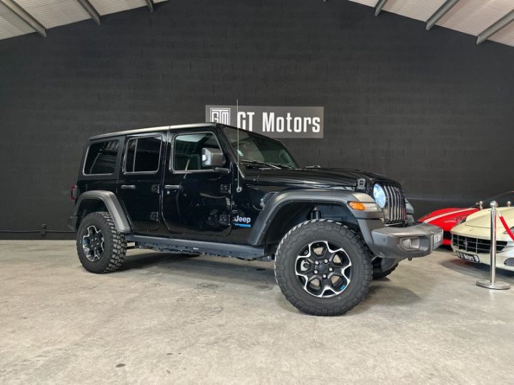 Jeep Wrangler UNLIMITED 2.0 T 380CH 4XE RUBICON ROCK-TRAC MY22  TVA RECUPERABLE Noir - 2