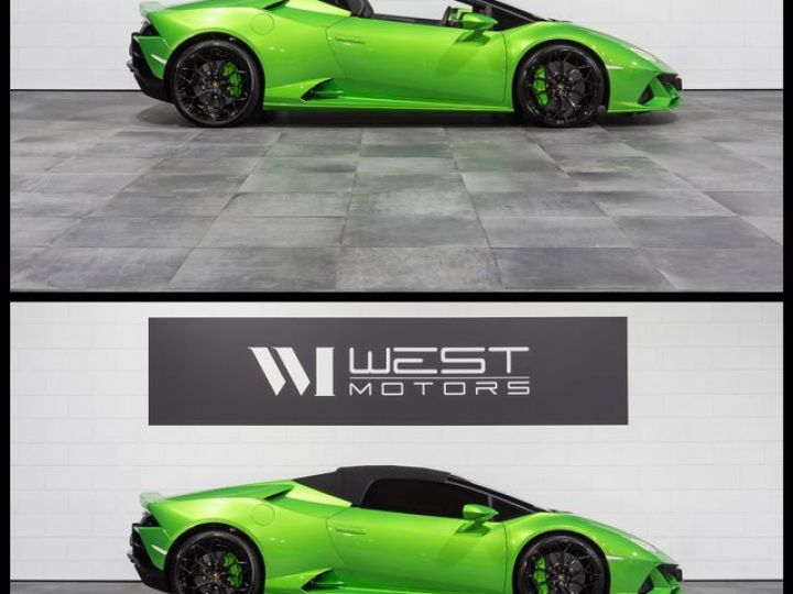 Lamborghini Huracan Evo Spyder V10 640 – Française Lift Échappement Sport Télémétrie Sensonum Pack Style 2387EMOIS Vert - 3