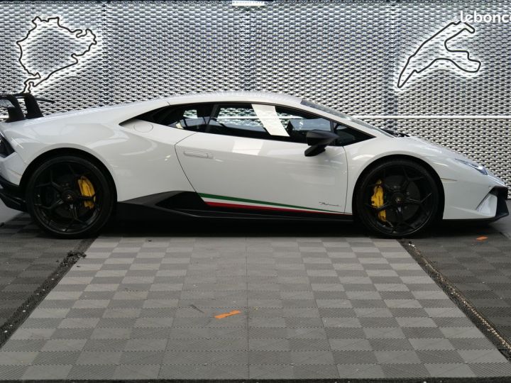 Lamborghini Huracan lp640-4 performante francaise tva recuperable lift carbone gps sieges baquet sport loa lld credit Blanc - 3