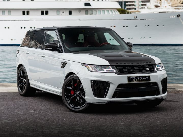 Land Rover Range Rover SPORT 5.0 V8 SUPERCHARGED SVR 575 CV - MONACO Blanc Yulong White / Toit Noir - 4