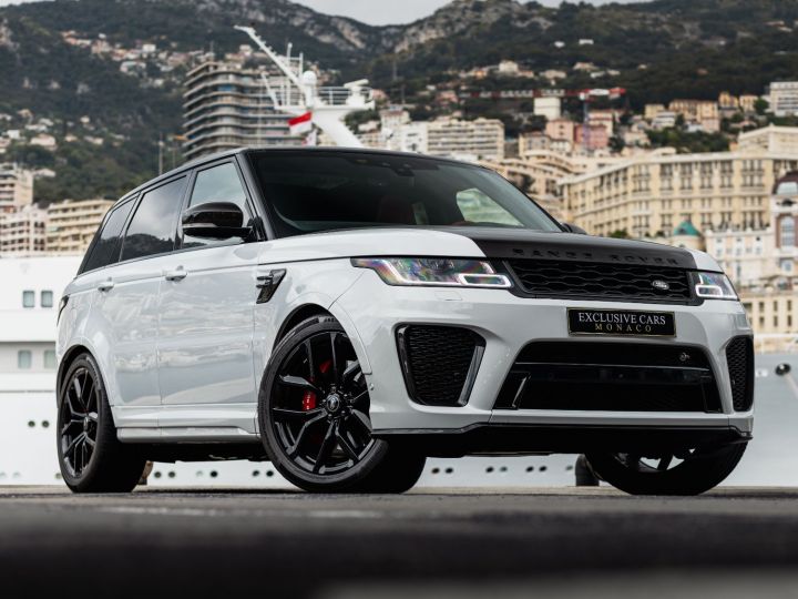 Land Rover Range Rover SPORT 5.0 V8 SUPERCHARGED SVR 575 CV - MONACO Blanc Yulong White / Toit Noir - 7