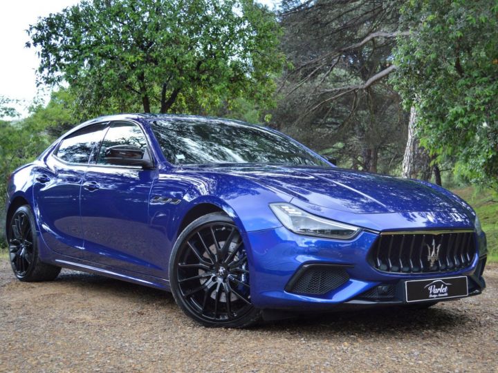 Maserati Ghibli MAGNIFIQUE MASERATI GHIBLI II GRANSPORT 3.0 V6 D 275ch BVA8 VALEUR NEUF + DE 100Ke BLU EMOZIONE PACK BLACK CARPLAY 21 BOWERS & WILKINS FULL LED SOFTC Blu Emozione Metal - 1