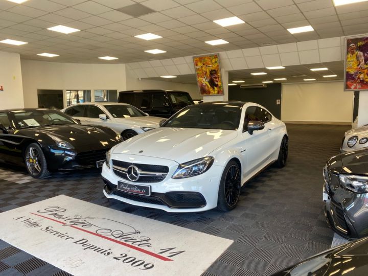 Mercedes Classe C Coupe 63 AMG S 510 CV ORIGINE FRANCE Full Carbone Céramique Toit Ouvrant 690 euros par mois  Blanc - 1