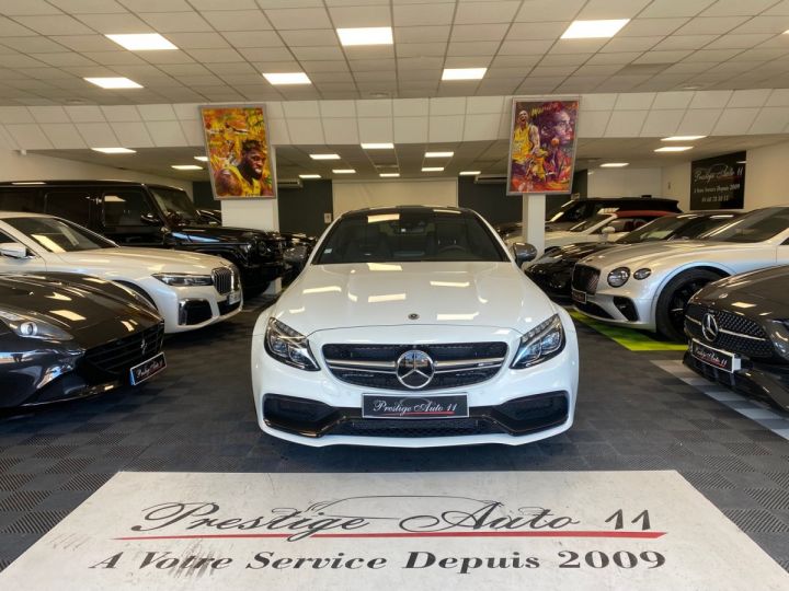 Mercedes Classe C Coupe 63 AMG S 510 CV ORIGINE FRANCE Full Carbone Céramique Toit Ouvrant 690 euros par mois  Blanc - 2