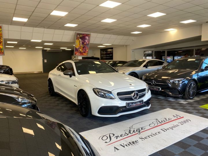 Mercedes Classe C Coupe 63 AMG S 510 CV ORIGINE FRANCE Full Carbone Céramique Toit Ouvrant 690 euros par mois  Blanc - 3