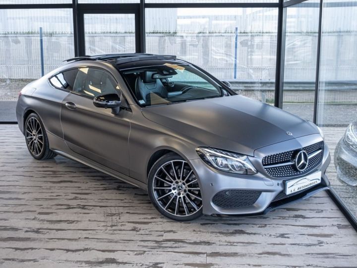 Mercedes Classe C Coupe Sport 220 D 170CH SPORTLINE 9G-TRONIC Gris F - 8