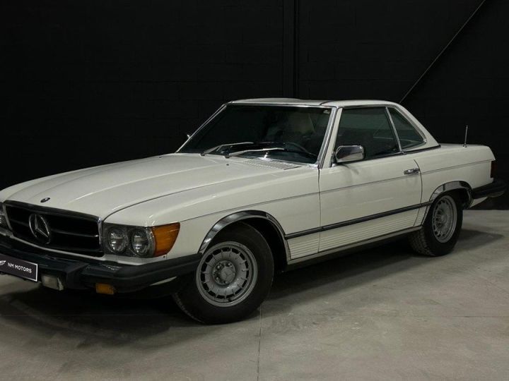 Mercedes SL Classe 450 V8 4.5 R107 - Hard Top - Capote Neuve - Origine USA - Excellent état Blanc Verni - 1