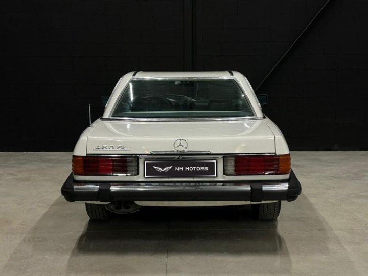 Mercedes SL Classe 450 V8 4.5 R107 - Hard Top - Capote Neuve - Origine USA - Excellent état Blanc Verni - 3