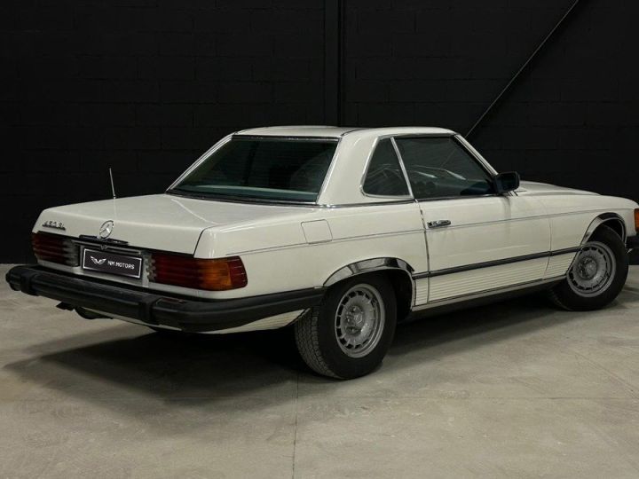 Mercedes SL Classe 450 V8 4.5 R107 - Hard Top - Capote Neuve - Origine USA - Excellent état Blanc Verni - 4