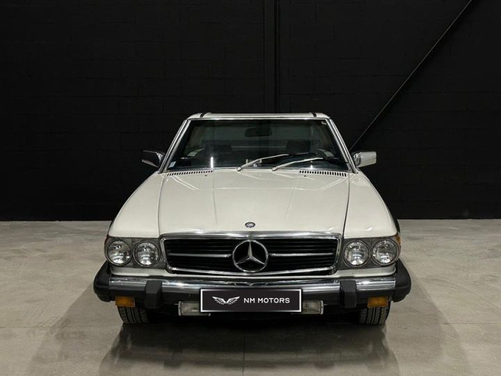 Mercedes SL Classe 450 V8 4.5 R107 - Hard Top - Capote Neuve - Origine USA - Excellent état Blanc Verni - 6