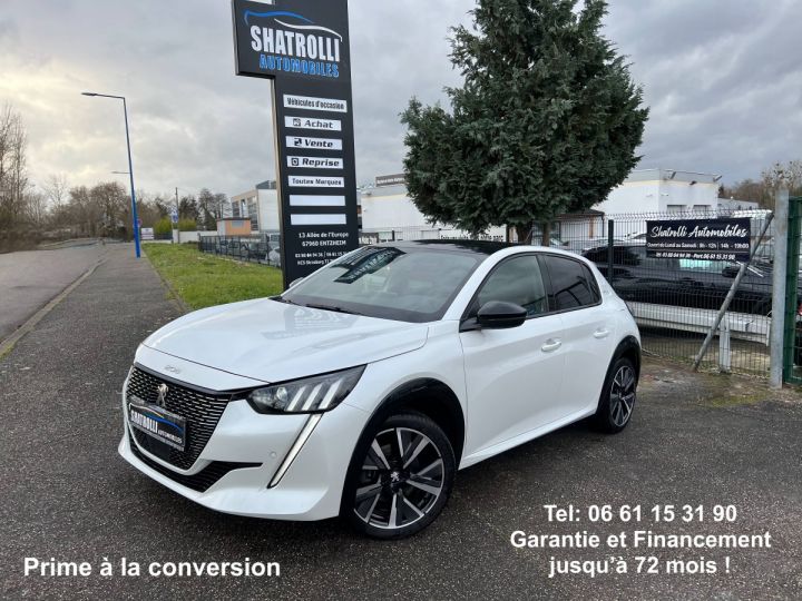 Peugeot 208 II 1.2 100ch GT Line 1erMain GPS Caméra Carplay / Prime a la conversion TVA20% récuperable 15,500euro HT Blanc - 1