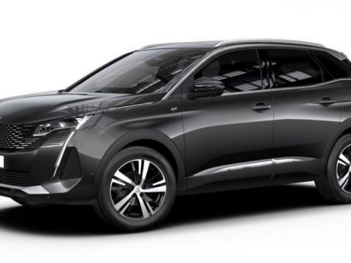 Peugeot 3008 1.2 puretech 130cv eat8 gt + sieges chauffants + hayon mains libres Gris platinium / toit noir - 1