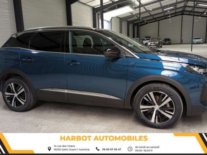 Peugeot 3008 1.2 puretech 130cv eat8 gt + sieges chauffants + hayon mains libres Bleu celebes / toit noir - 1