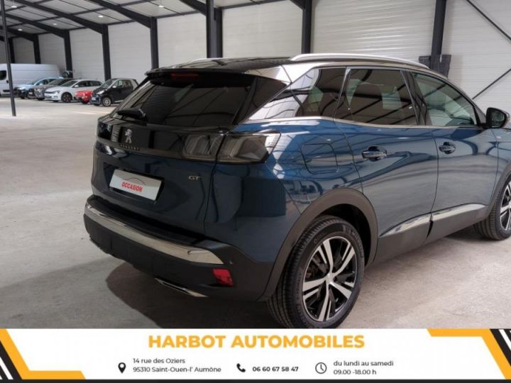 Peugeot 3008 1.2 puretech 130cv eat8 gt + sieges chauffants + hayon mains libres Bleu celebes / toit noir - 4