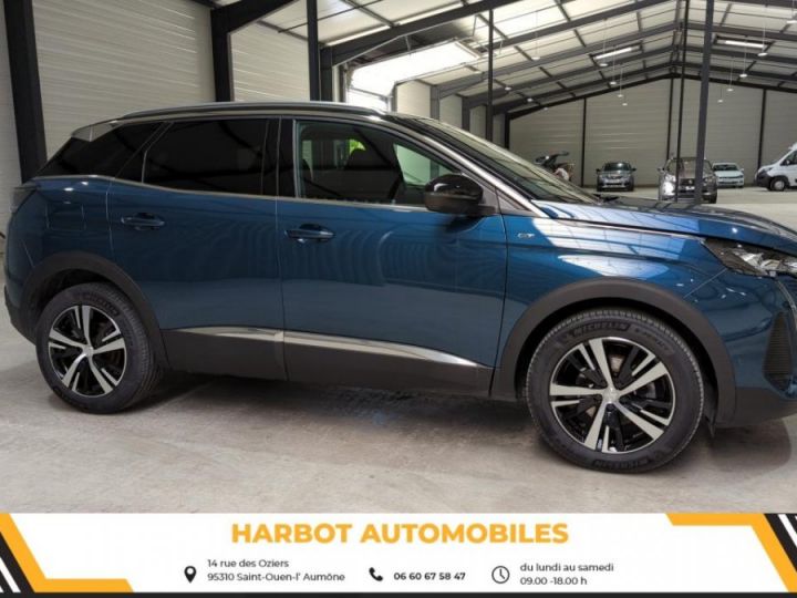 Peugeot 3008 1.2 puretech 130cv eat8 gt + sieges chauffants + hayon mains libres Bleu celebes / toit noir - 1