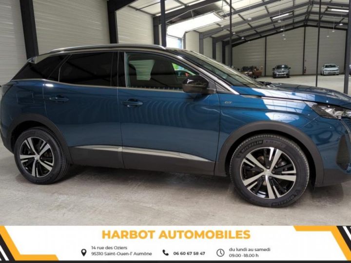 Peugeot 3008 1.2 puretech 130cv eat8 gt + sieges chauffants + hayon mains libres Bleu celebes / toit noir - 1