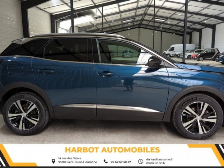 Peugeot 3008 1.2 puretech 130cv eat8 gt + sieges chauffants + hayon mains libres Bleu celebes / toit noir - 3