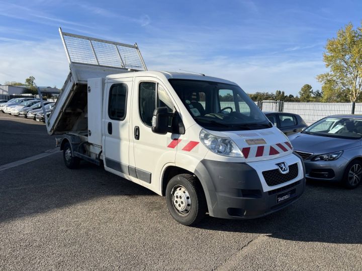 Peugeot Boxer Benne II 2.2 HDi 110ch Camion Benne 7 Places Double Cabine TVA20% 7.000€ H.T Moteur H.S. BLANC - 2