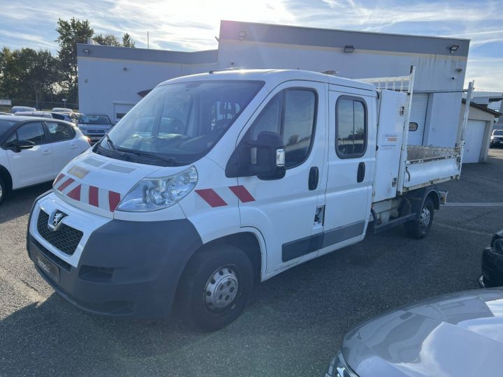 Peugeot Boxer Benne II 2.2 HDi 110ch Camion Benne 7 Places Double Cabine TVA20% 7.000€ H.T Moteur H.S. BLANC - 4