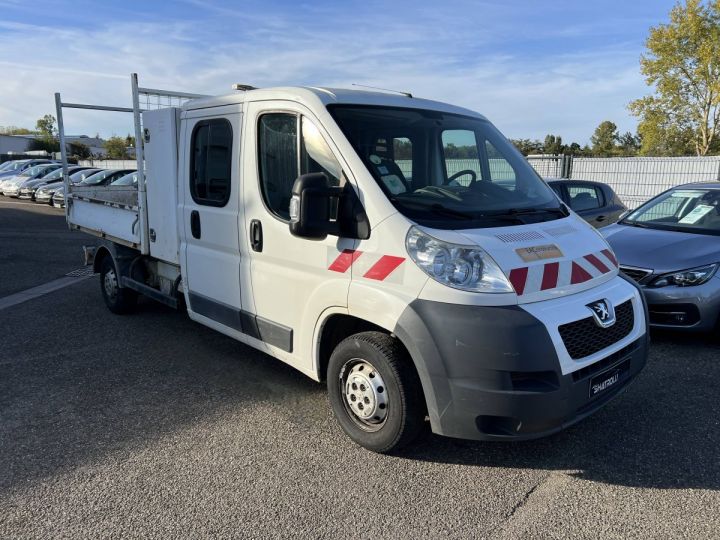 Peugeot Boxer Benne II 2.2 HDi 110ch Camion Benne 7 Places Double Cabine TVA20% 7.000€ H.T Moteur H.S. BLANC - 5